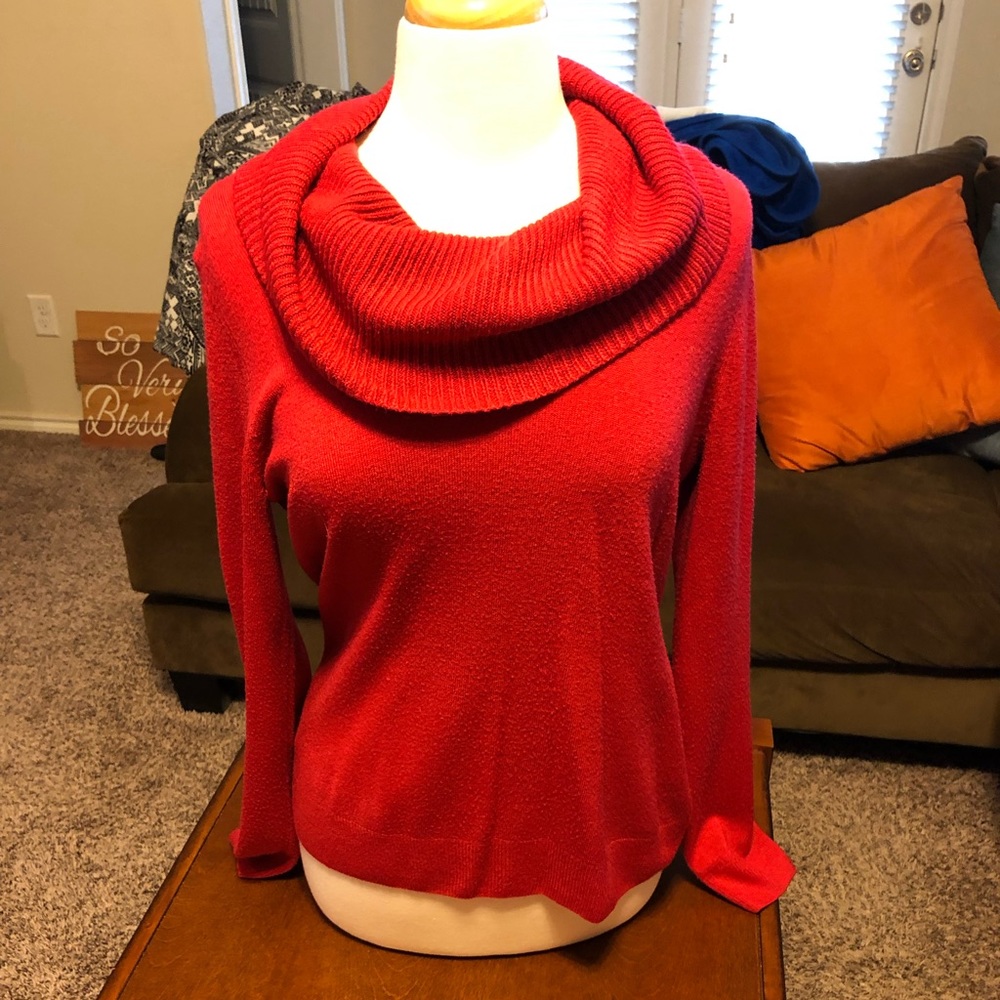 Red Cowl Neck Sweater